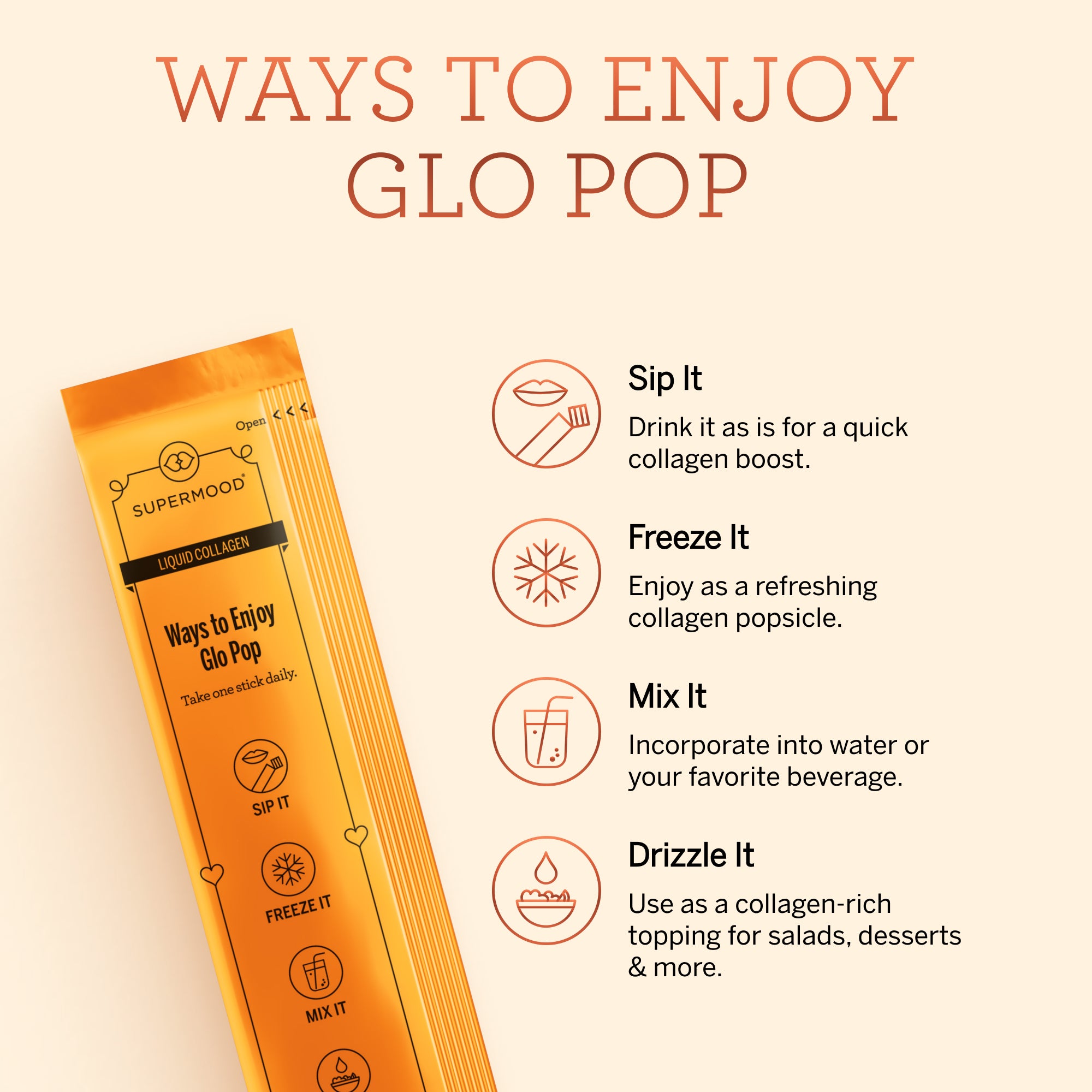 Glo Pop Liquid Collagen - 14 Servings