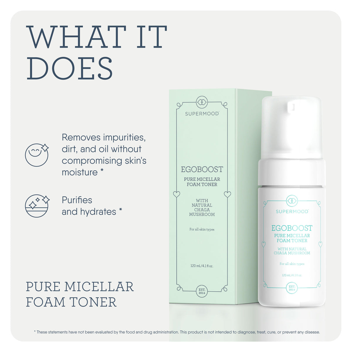 Pure Micellar Foam Toner 120ml - Supermood